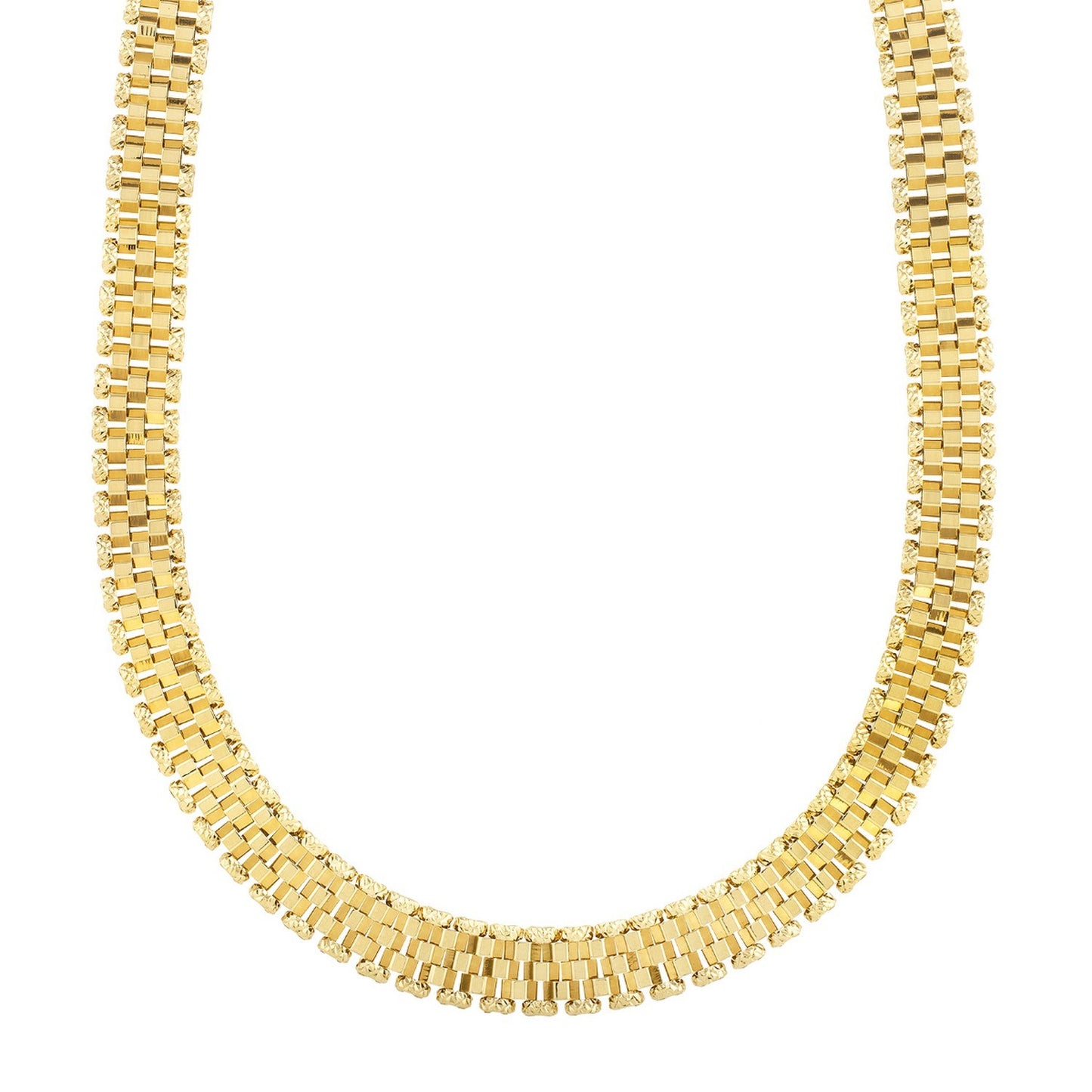 Panther Link Necklace in 14K Yellow Gold (9.60 mm)
