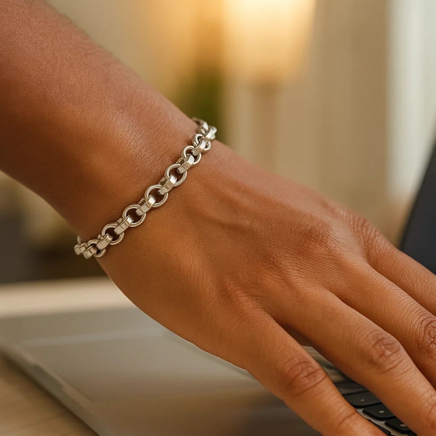 Sterling Silver Rolo Link Bracelet