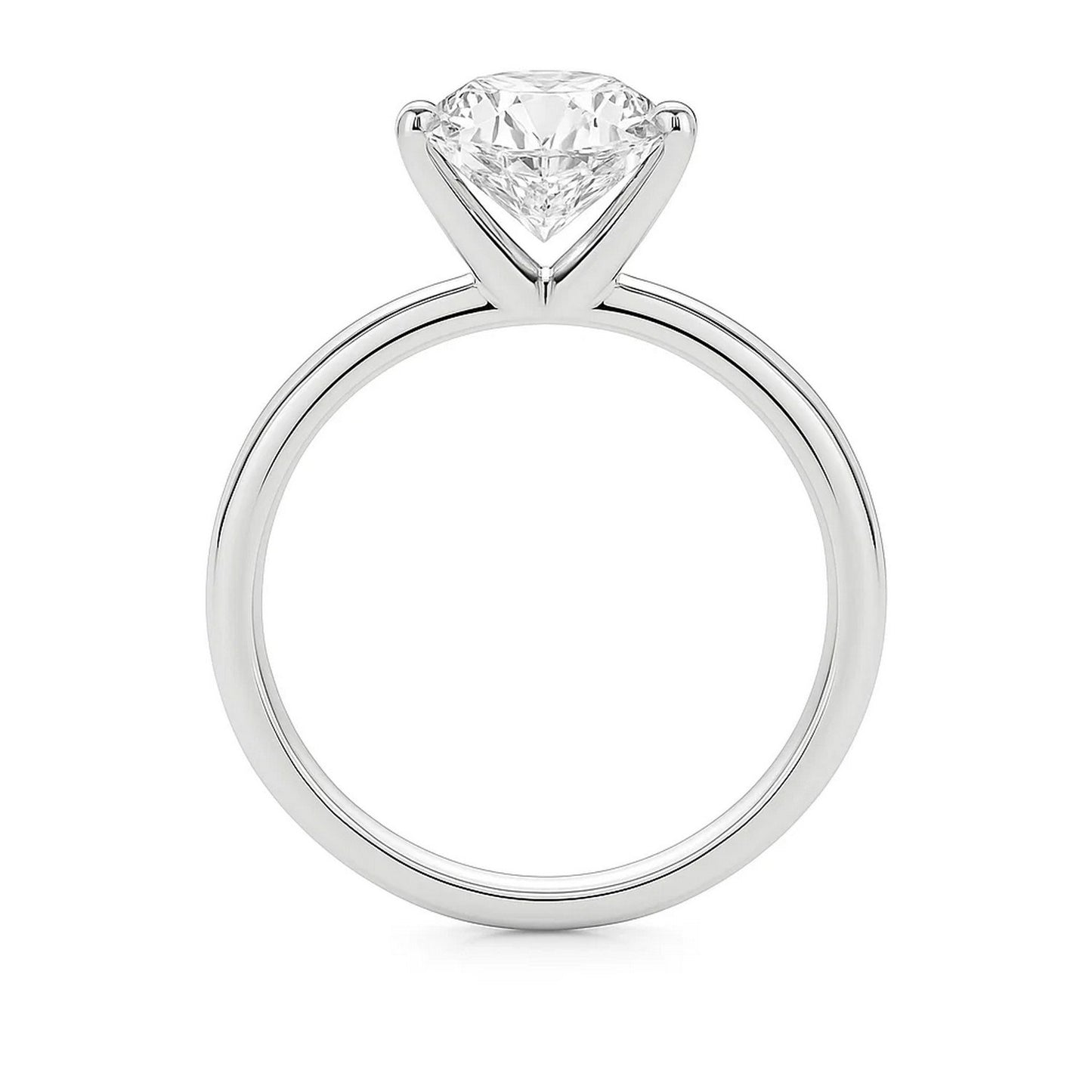 5 Carat Princess Lab Grown IGI G/VS1 Diamond Solitaire Ring in 14K White Gold