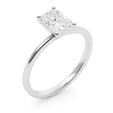 5 Carat Radiant Lab Grown IGI G/VS1 Diamond Solitaire Ring in 14K White Gold