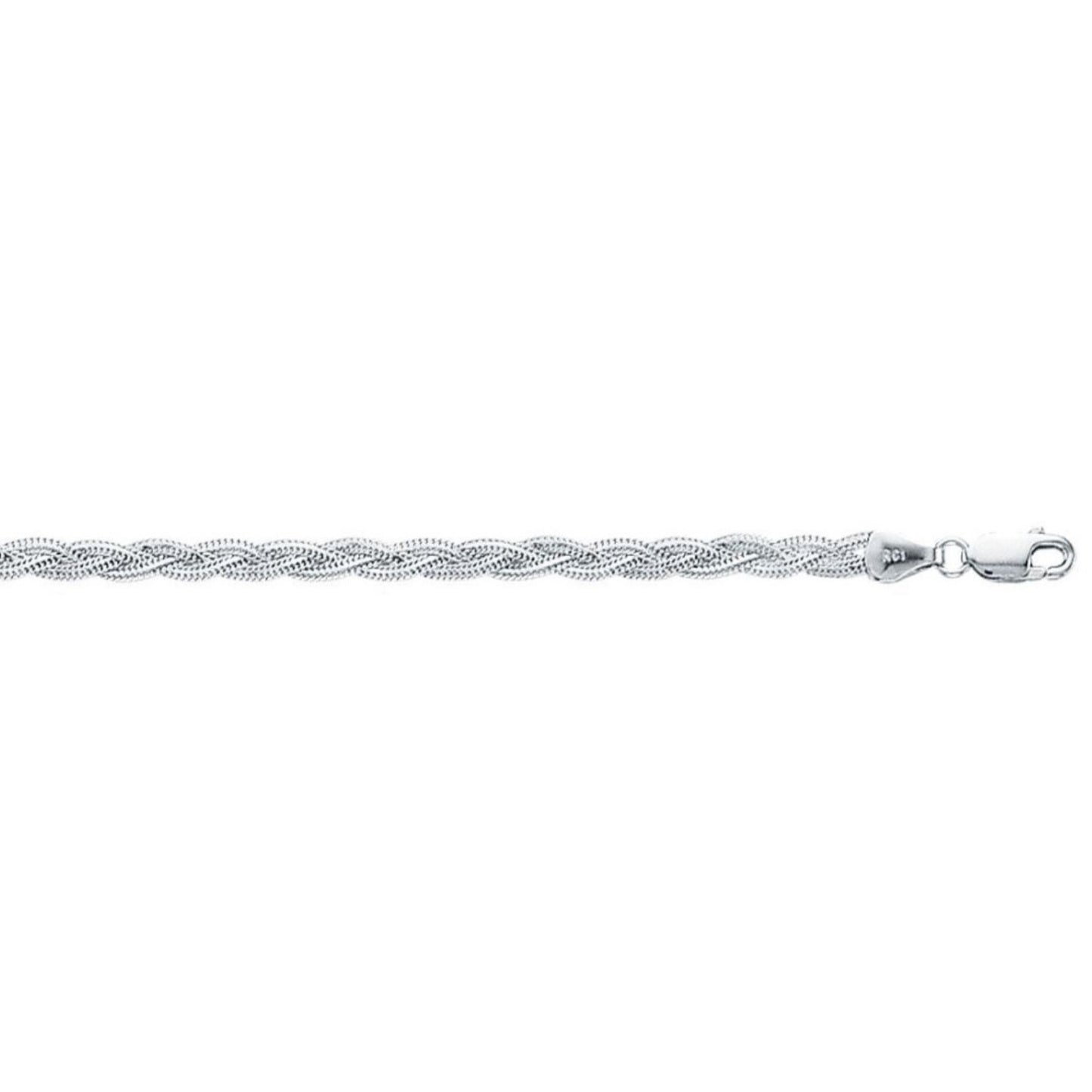 14k White Gold Braided Bracelet  (3.50 mm)