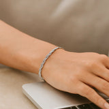 14k White Gold Braided Bracelet  (3.50 mm)
