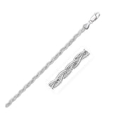 3.5 mm 14K White Braided Foxtail Anklet