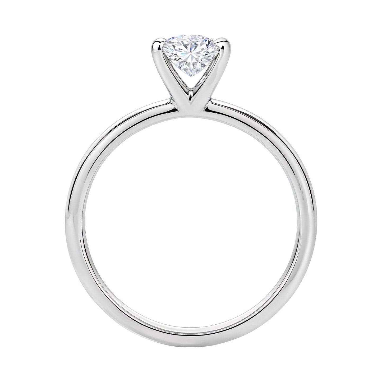 1 Carat Princess Lab Grown IGI G/VS1 Diamond Solitaire Ring in 14K White Gold