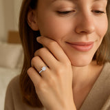 1 Carat Princess Lab Grown IGI G/VS1 Diamond Solitaire Ring in 14K White Gold