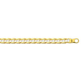 14K Two-Tone Gold Men's Bracelet with S Style Bar Links (7.85 mm)
