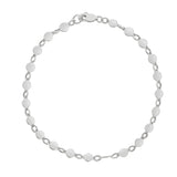 14K White Gold Bracelet with Polished Circles (4.00 mm)