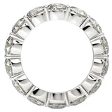 Round Cut Lab Grown Diamond Eternity Ring in 14K White Gold (6 cttw FG/VS2)