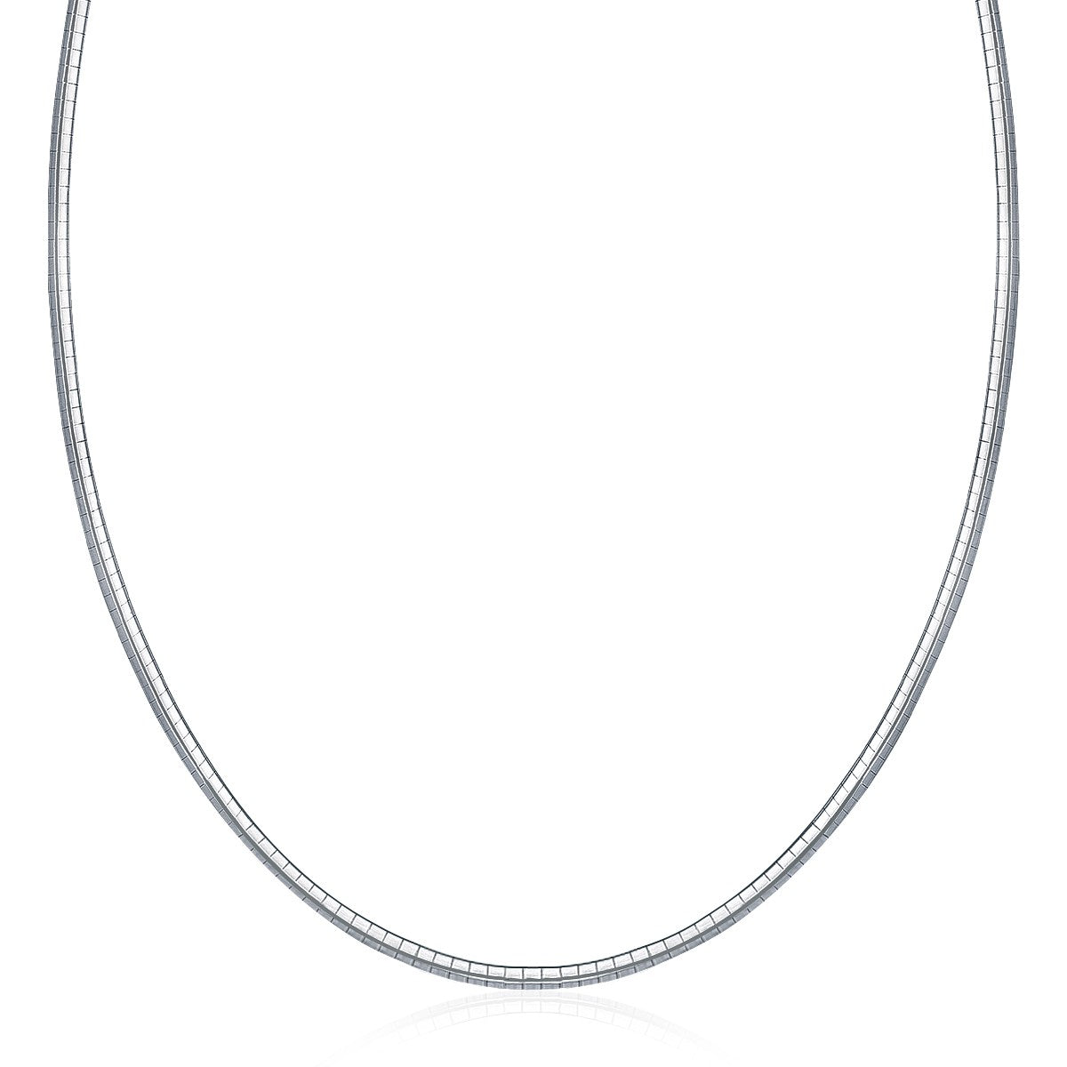 Sterling Silver Classic Omega Chain Necklace (3.0 mm)