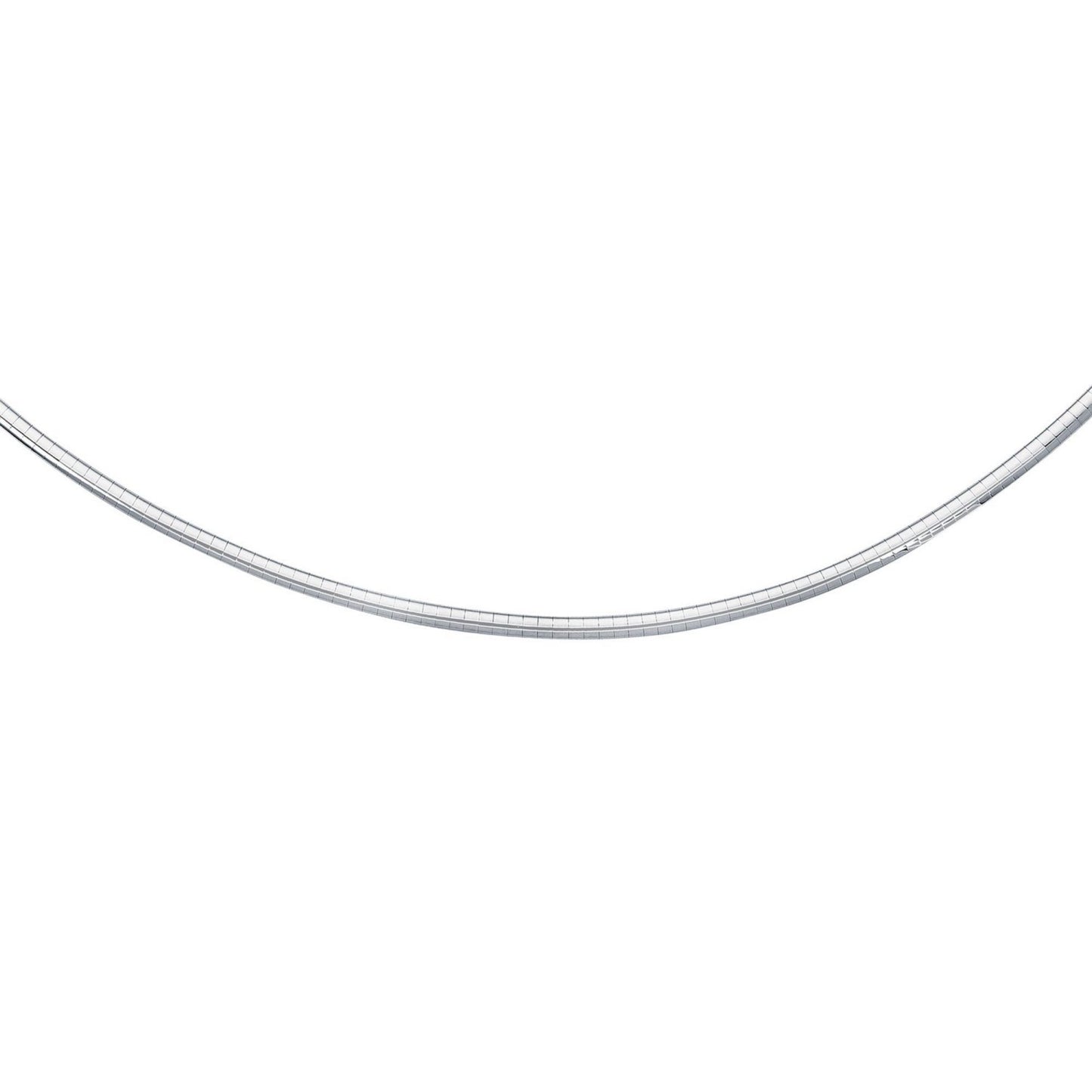 Sterling Silver Classic Omega Chain Necklace (3.0 mm)