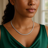 Sterling Silver Classic Omega Chain Necklace (3.0 mm)