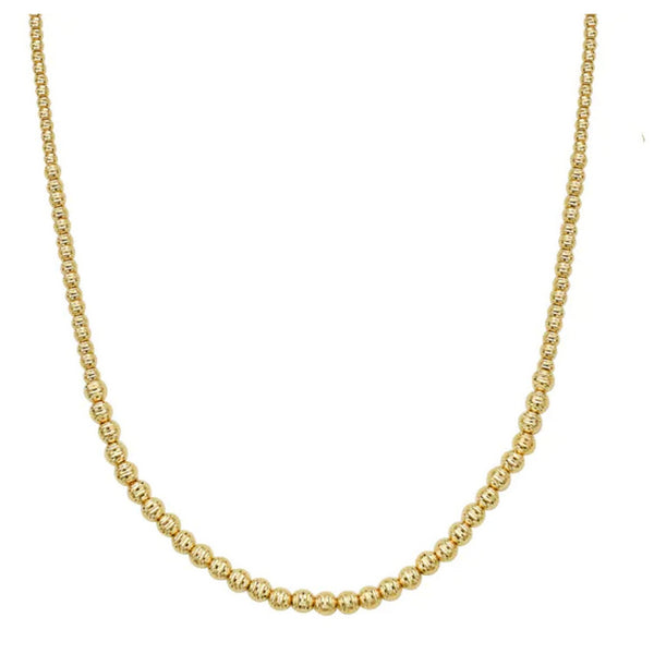 Graduated Bead Necklace in 14K Yellow Gold