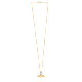 Whale Tail Necklace in 10K Yellow Gold
