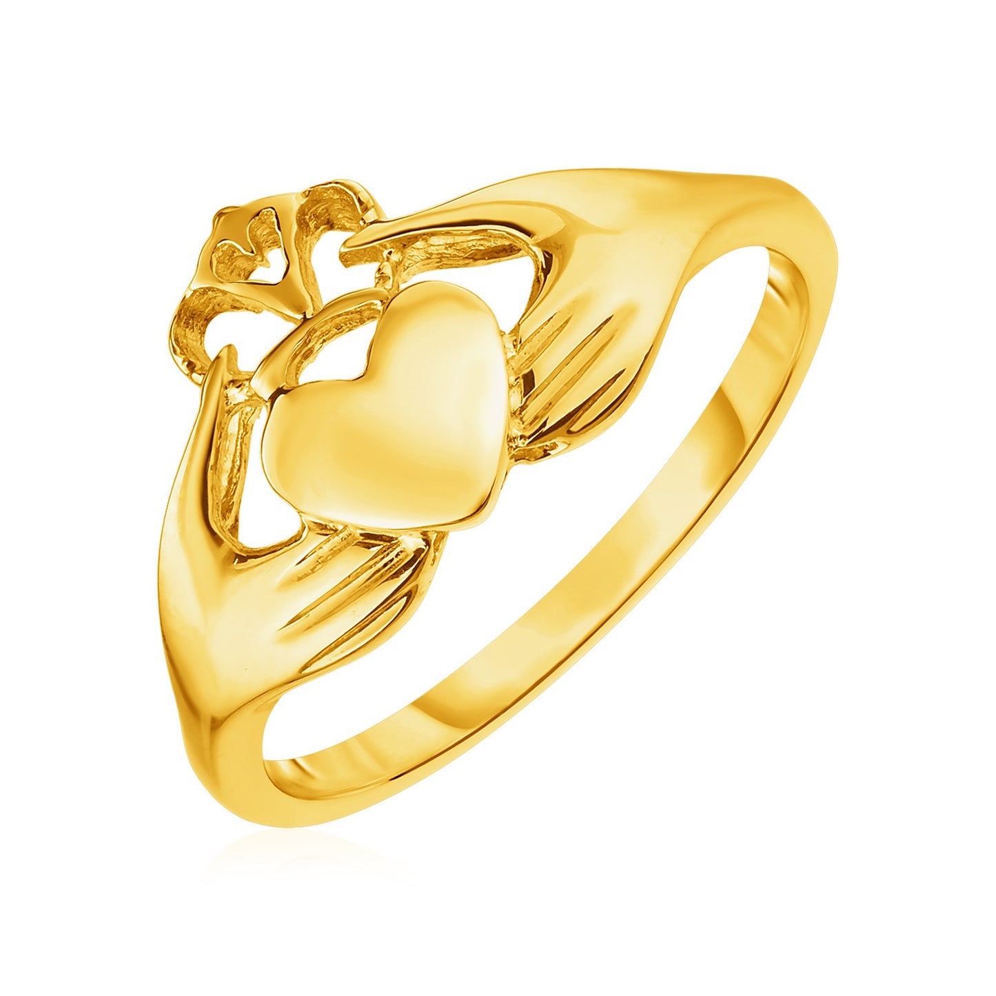 14K Yellow Gold Claddagh Ring (1.60 mm)