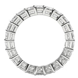 Emerald Cut Lab Grown Diamond Eternity Ring in 14K White Gold (5 cttw FG/VS2)