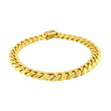 10k Yellow Gold Classic Miami Cuban Solid Bracelet (8.20 mm)
