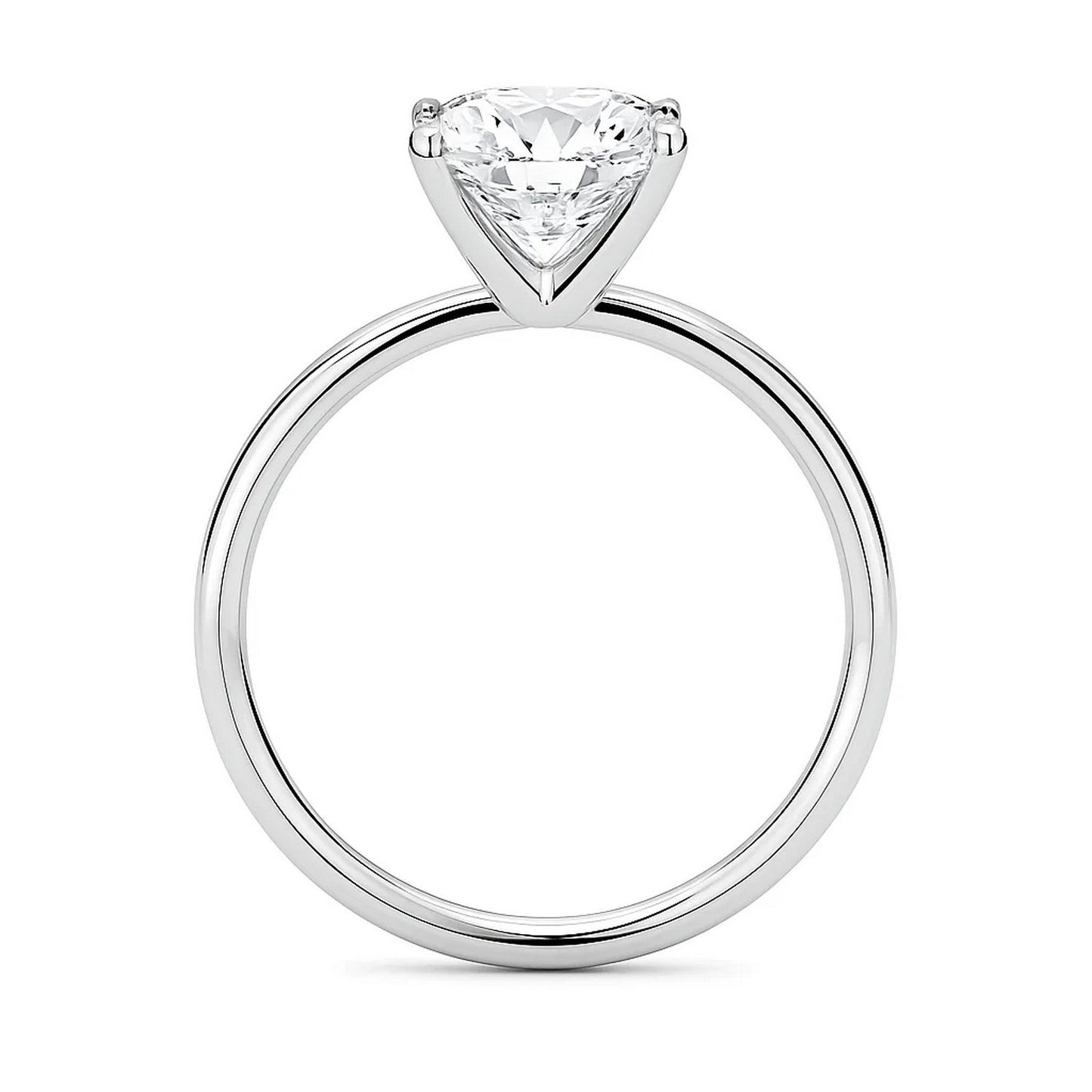 3 Carat Cushion Lab Grown IGI G/VS1 Diamond Solitaire Ring in 10K White Gold