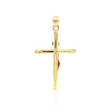 14k Two Tone Gold Cross Pendant