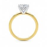 1.50Ct Cushion Lab Grown IGI G/VS1 Diamond Ring in 10K Yellow Gold