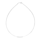14k White Gold Necklace in a Round Omega Chain Style