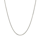 Sterling Silver Rhodium Plated Cable Chain (1.40 mm)