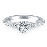14k White Gold Fancy Shaped Diamond Engagement Ring