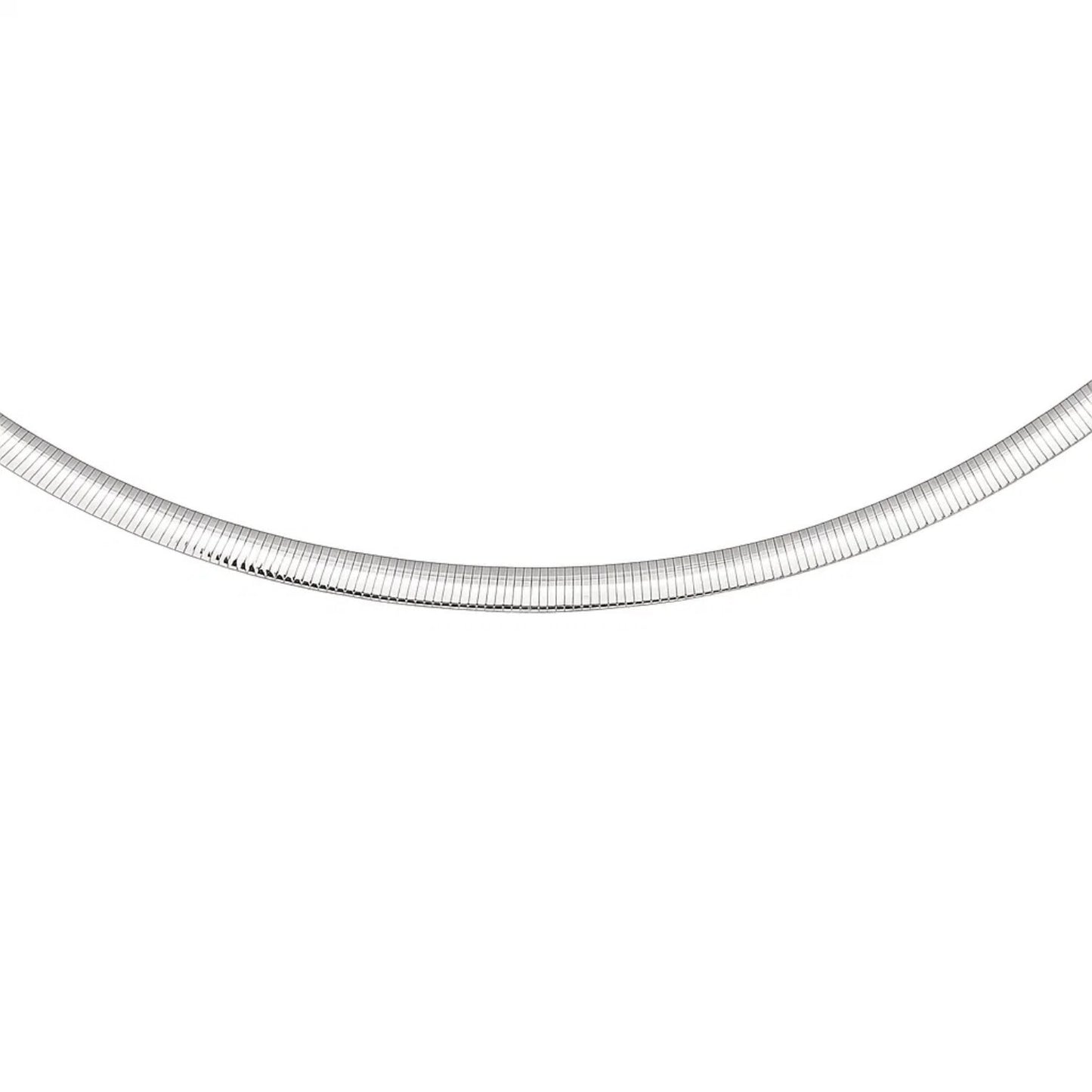 14K Yellow Gold And Silver Reversible Omega Chain Necklace (5.00 mm)