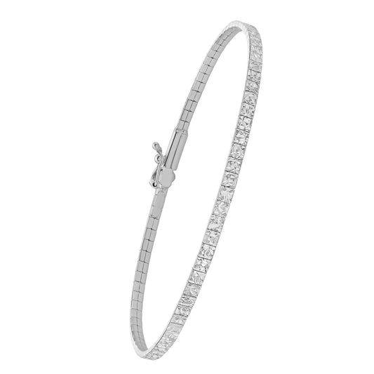 14K White Gold Mini Glacier Bracelet (2.10 mm)