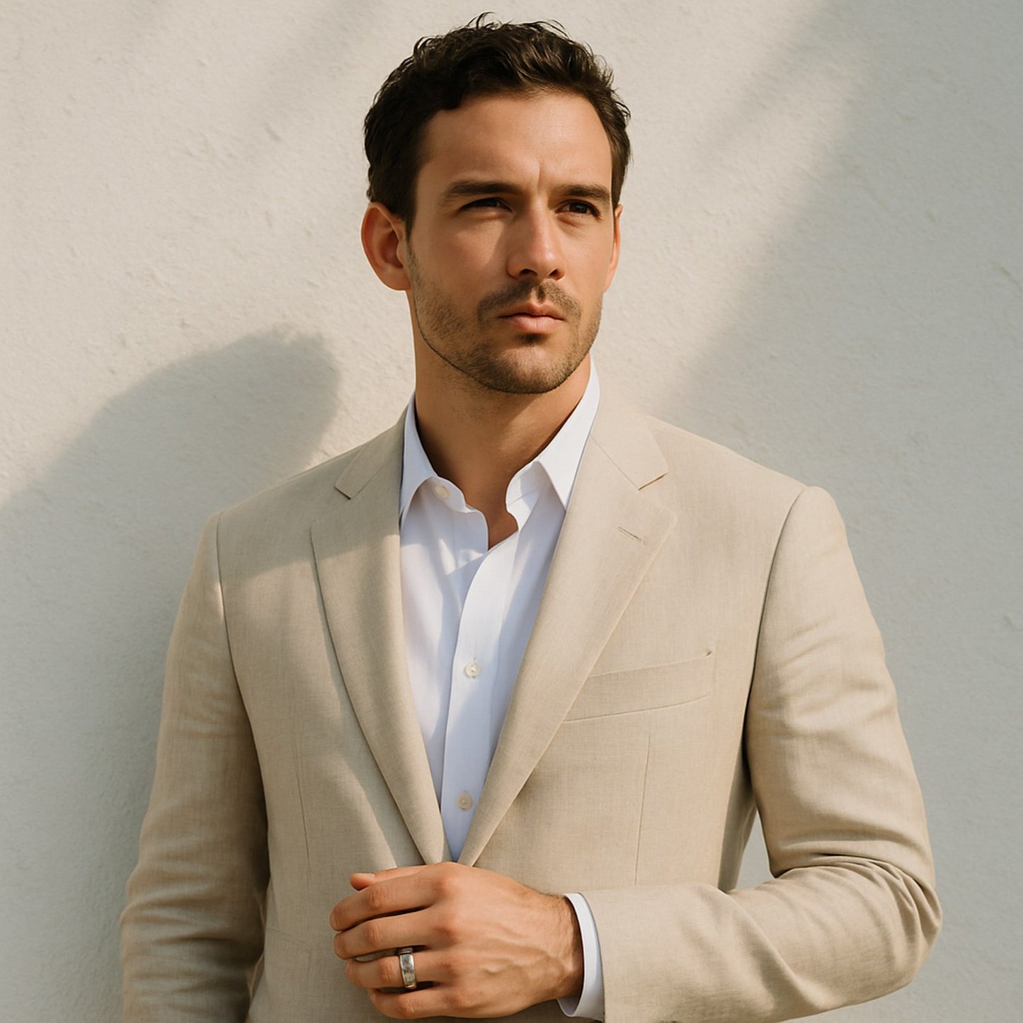 14k White Gold Comfort Fit Wedding Band(5.00 mm)