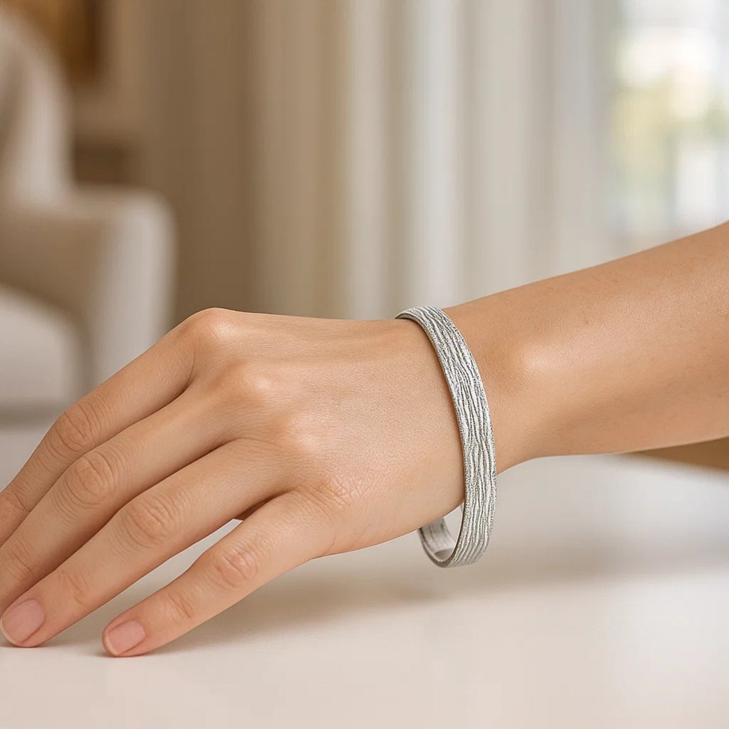 14k White Gold Glacier Bracelet (8.10 mm)