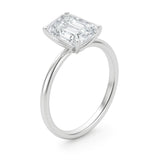 5 Carat Emerald Lab Grown IGI G/VS1 Diamond Solitaire Ring in 14K White Gold