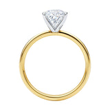 1.50Ct Princess Lab Grown IGI G/VS1 Diamond Ring in 14K Yellow Gold
