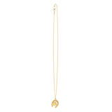 Horse and Horseshoe Necklace in 14K Yellow Gold