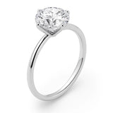 3 Carat Round Lab Grown IGI G/VS1 Diamond Solitaire Ring in 10K White Gold