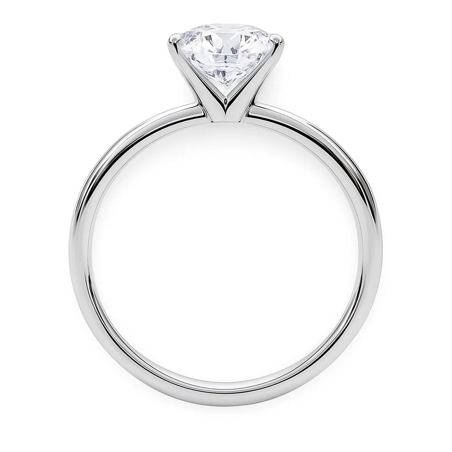 3 Carat Round Lab Grown IGI G/VS1 Diamond Solitaire Ring in 10K White Gold
