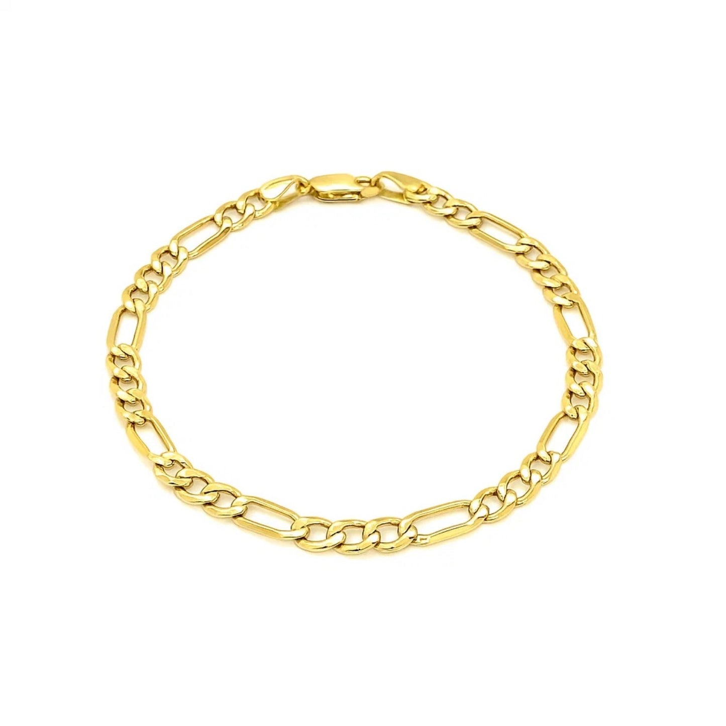 10k Yellow Gold Lite Figaro Bracelet (4.70 mm)