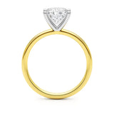 2 Carat Princess Lab Grown IGI G/VS1 Diamond Solitaire Ring in 14K Yellow Gold
