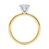 1 Carat Princess Lab Grown IGI G/VS1 Diamond Solitaire Ring in 10K Yellow Gold