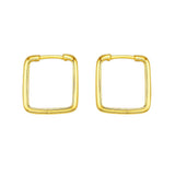 14 Yellow Gold Square Hoop Earrings