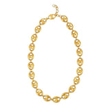 Puffed Mariner Link 12mm Necklace in 14K Yellow Gold