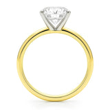 5 Carat Radiant Lab Grown IGI G/VS1 Diamond Solitaire Ring in 14K Yellow Gold