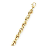 Polished Double Oval Link Chain Necklace in 14k Yellow Gold