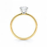 1 Carat Radiant Lab Grown IGI G/VS1 Diamond Solitaire Ring in 14K Yellow Gold