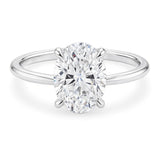 3 Carat Oval Lab Grown IGI G/VS1 Diamond Solitaire Ring in 10K White Gold