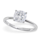 1 1/2 Carat Cushion Lab Grown IGI G/VS1 Diamond Solitaire Ring in 14K White Gold