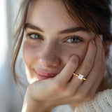 3 Carat Princess Lab Grown IGI G/VS1 Diamond Solitaire Ring in 14K Yellow Gold