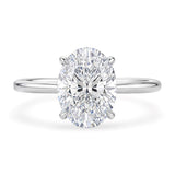 2 Carat Oval Lab Grown IGI G/VS1 Diamond Solitaire Ring in 10K White Gold