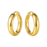 14k Yellow Gold Wedding Band Hoops (6x25mm)