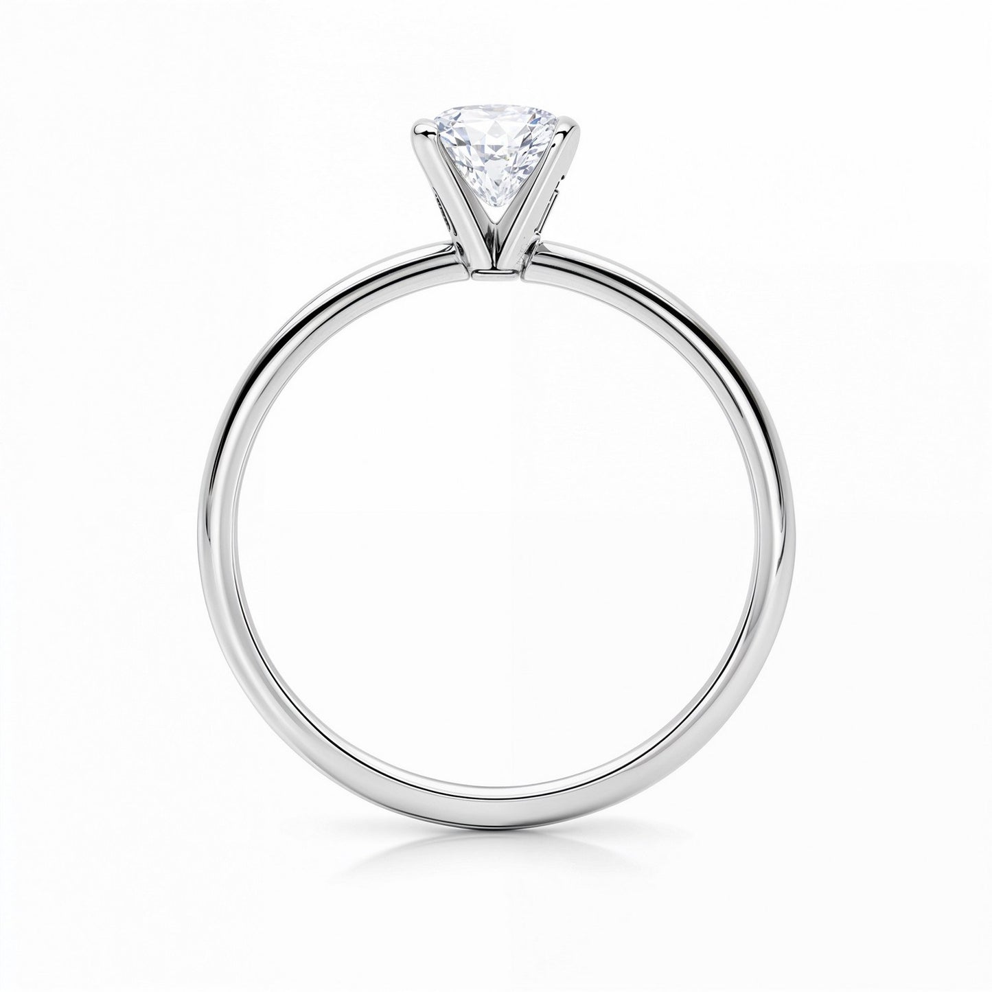 1 1/2 Carat Radiant Lab Grown IGI G/VS1 Diamond Solitaire Ring in 14K White Gold