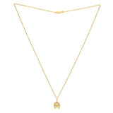 Heart and Horse Necklace in 14K Yellow Gold